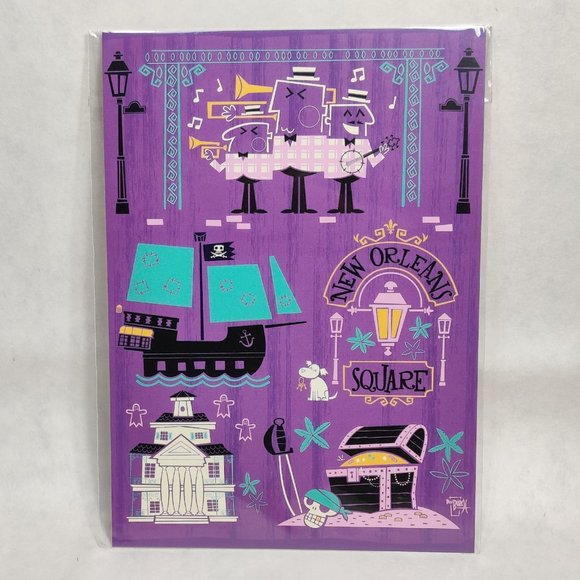Disney Parks WonderGround Postcard Haunted Mansion New Orleans Square Ben Burch